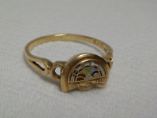 VTG 10K SOLID YELLOW GOLD MASONIC INTERNATIONAL ORDER OF RAINBOW BFCL GIRL RING picture