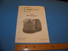 Mainstays Mini Chopper from Walmart Instruction Booklet picture