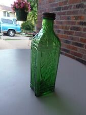Vintage 1943 Emerald Green Olive Oil Bottle picture