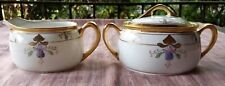 Antique  R S TILLOWITZ SILESIA CREAM & LIDDED SUGAR SET W A Pickard Hand Painted picture