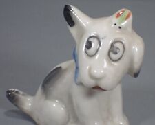 Vintage Tiny Ceramic Dog With Bug On Top Of Head picture