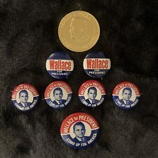 1968 Gold Colored Coin George Wallace-Presidential Campaign + Campaign Pins picture