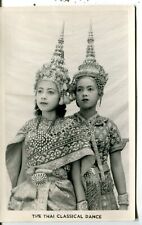 Thailand Siam Girls Dancers old real photo in size of postcard picture