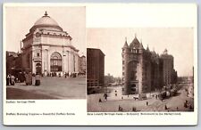 Buffalo NY~Morning Express~Erie Co Savings Bank~McKinley Monument~c1905 PC picture