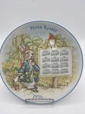 Wedgwood Peter Rabbit 1996 Calendar Collector Memory Plate EUC picture