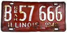 Vintage Illinois 1946 Truck Rear License Plate Garage Man Cave Collector Decor picture