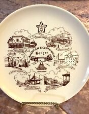 Bicentennial WI Bangor 1776 1976  9” Plate History Bangor On Back picture