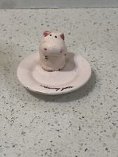 Ceramic Vintage Pink Hippo Gum Holder picture
