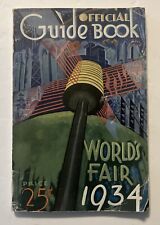 Vintage 1934 WORLD'S FAIR OFFICIAL GUIDE BOOK Chicago Souvenir with Fold-Out Map picture