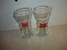 2 Different Vintage MILLER HIGH LIFE BEER 5.25 Inch GLASSES Wisconsin Wi. Bar picture