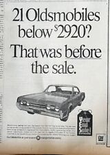 1967 newspaper ad for Oldsmobile - 21 Oldsmobiles below $2920? picture