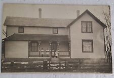 RPPC Antique Real Photo Postcard Children Gathered On Porch Early 1900s picture