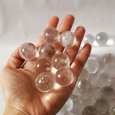 20mm Natural Clear Quartz Sphere Healing Rock Crystal Gemstone Ball + Stand Gift picture