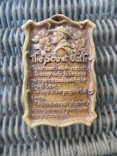 Vintage Boy Scout Oath Plaque picture