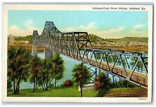 c1940 Ashland-Coal Grove Bridge River Lake Road Street Ashland Kentucky Postcard picture