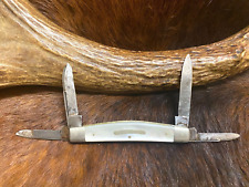 Crown Cutlery Co. Germany, 4 Blade Congress Knife, Mother of Pearl, 3 1/2