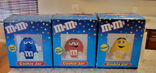 NEW M&M Ceramic Red Yellow Blue Cookie Jar VINTAGE 2000 Benjamin Medwin Lot of 3 picture