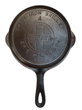 Griswold #4 Cast Iron Skillet Large Slant Logo 702 Heat Ring Vintage Cast Iron picture