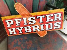 Vintage Pfister Farm Seed Corn Feed metal weathervane sign Corn Graphics 2 sided picture