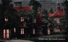 Tarrytown NY Washington Irving's House Sunnyside Spooky Mansion Vtg Postcard C65 picture