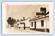 RPPC 1940'S. LA PALOMA RESTAURANT. AGUA PRIETA, MEXICO. POSTCARD. SM20 picture