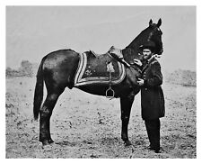 PRESIDENT ULYSSES S. GRANT WITH HIS HORSE CIVIL WAR 8X10 B&W PHOTO picture