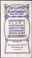 The Clipper Plow Company DEFIANCE OH Brochure Rawlings Implement Co BALTIMORE MD picture