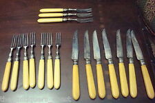 HENRY ATKIN- ATKIN BROTHERS- Sheffield HA EA FA, 17 PIECES, KNIVES / FORKS[cuttl picture