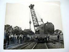 Vintage Original GWR Large Photo Steam Crane Relaying Track Maidenhead 1946 VGC picture