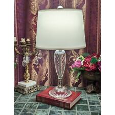 Elegant Swirled Glass Vintage Lamp with New Socket and Shade picture