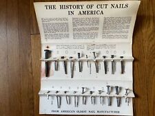 Vintage Tremont Nail Co History Old Fashioned Cut Nails Sample Display & Catalog picture