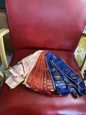 28 Antique 1930s 40s Junior Wisconsin State Fair Livestock Ribbons Lot Vintage picture