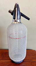 Vintage Merkuria Syphon Mesh Covered Seltzer Bottle Excellent condition picture