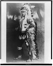 Hiawatha #1,chief,Native American man,c1909,Potawatomi Indians,headdress picture