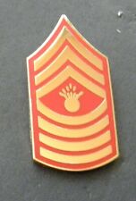 Marine Corps Marines E-9 Master Gunnery Sgt Rank Lapel Pin 3/4 x 1.3 inches USMC picture