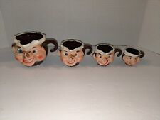 Vintage Redware Man Bee Measuring Cups Tilso Japan picture