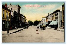 Washington St. - Mendota Illinois c1910 Unused Antique Postcard picture