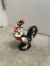 VTG Rooster Japan Red Black White Ceramic 7