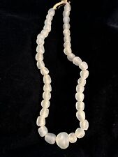 Strand Of Vintage Translucent Clear Glass Trade Beads picture