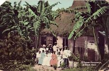A PANAMA HOUSEHOLD AND THEIR HOME 1913 picture