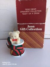 Vintage 1987 Avon Gift Collection Teddy on A Drum Ornament picture