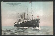 Norddeutscher Lloyd Steamer George Washington at sea postcard 1909 picture
