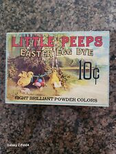 Primitive decor vintage Little Peeps egg dye wooden box trinket box picture