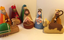 Nativity Set Cute Felt Hand Made Lots of Detail Christmas Nativity Figures picture