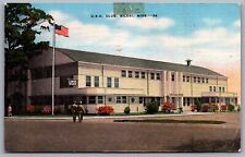 Postcard Biloxi MS c1940s U.S.O Club Recreation Building US Military 43rd Wing picture