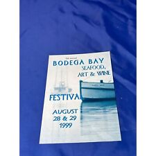 Fifth annual bodega Bay seafood art and wine festival advertisement postcard picture