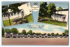 c1940's Avalon Cour Tel Poplar Bluffs Missouri MO Multiview Vintage Postcard picture