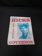 1970s Political Poster New Hampshire Youth Governor Gary E. Hicks Colebrook picture