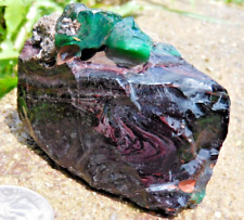 7.7oz Psychedelic Piece Antique Recycled Slag Glass from Pittsburgh, PA picture