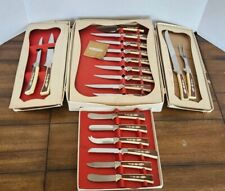Vintage Sheffield English Stainless Steel 19 Piece Cutlery Set Treasure Chest picture